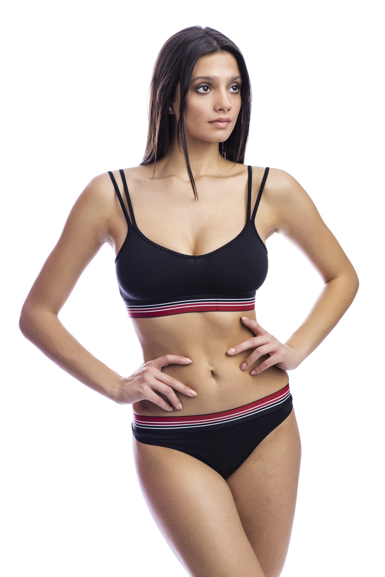 Chiloti tanga negru TF128, de dama, Uniconf, Negru