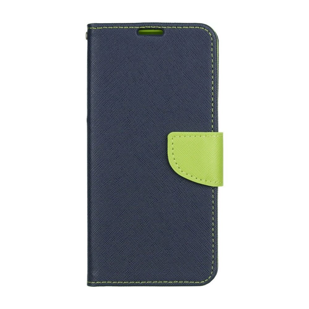 Husa Carte Fancy pentru Huawei P40 Lite E, Inchidere Magnetica, Navy&Lime