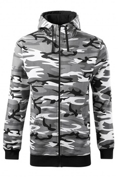 Hanorac pentru barbati Camo Zipper, Camuflaj gri, S-REG Hanorac pentru barbati Camo Zipper, Camuflaj gri, S-REG