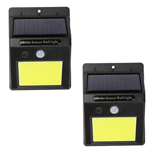 Set 2 Lampi Solare GAIA ,Pro48, Puternice De Perete Cu Senzor De Miscare Si Lumina Cu 48 Leduri COB ,Rezistente La Apa,IP65