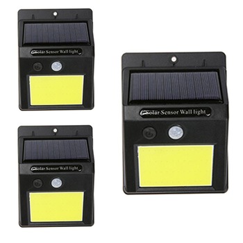 Pachet 3 Lampi Solare GAIA ,Pro48, Puternice De Perete Cu Senzor De Miscare Si Lumina Cu 48 Leduri COB ,Rezistente La Apa,IP65 Pachet 3 Lampi Solare GAIA ,Pro48, Puternice De Perete Cu Senzor De Miscare Si Lumina Cu 48 Leduri COB ,Rezistente La Apa,IP65