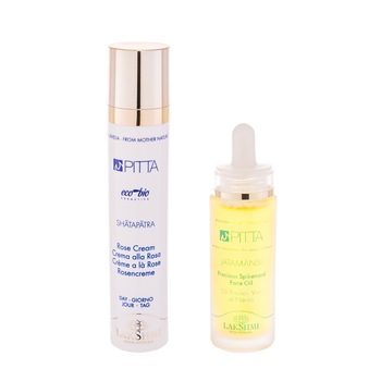 Set 2 produse 80 ml pentru pielea sensibila, cuperozica, usor iritabila si reactiva, Lakshmi, produse bio-organice Set 2 produse 80 ml pentru pielea sensibila, cuperozica, usor iritabila si reactiva, Lakshmi, produse bio-organice