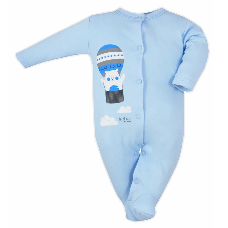 Salopeta cu maneca lunga pentru baieti Koala Mini Baby 3924, Albastru, 68 cm
