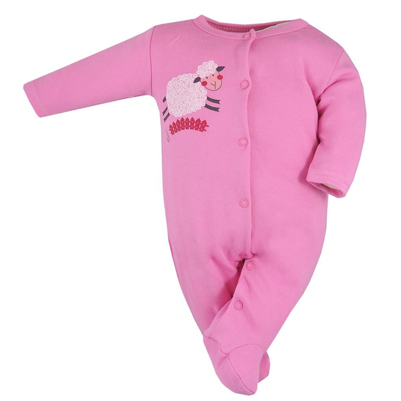 Salopeta cu maneca lunga pentru fete Koala Farma 08-145, Roz, 62 cm