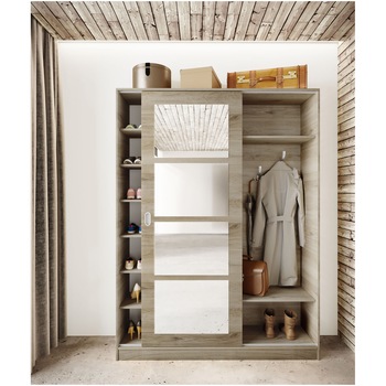 Cuier hol Irim Ponte 150x38,5x201 cm, culoare Sonoma Arven Cuier hol Irim Ponte 150x38,5x201 cm, culoare Sonoma Arven