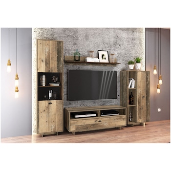 Living Irim Rust 240x42,5x186 cm, 4 piese, culoare Old Style Living Irim Rust 240x42,5x186 cm, 4 piese, culoare Old Style