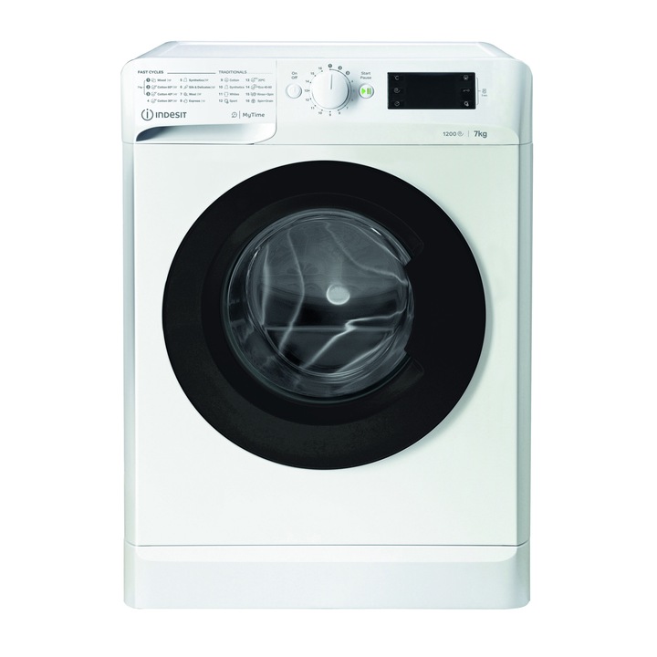 Indesit My Time MTWE 71252 WK EE elöltöltős mosógép, 7kg, E energiaosztály, 1200 fordulat/perc, Fehér