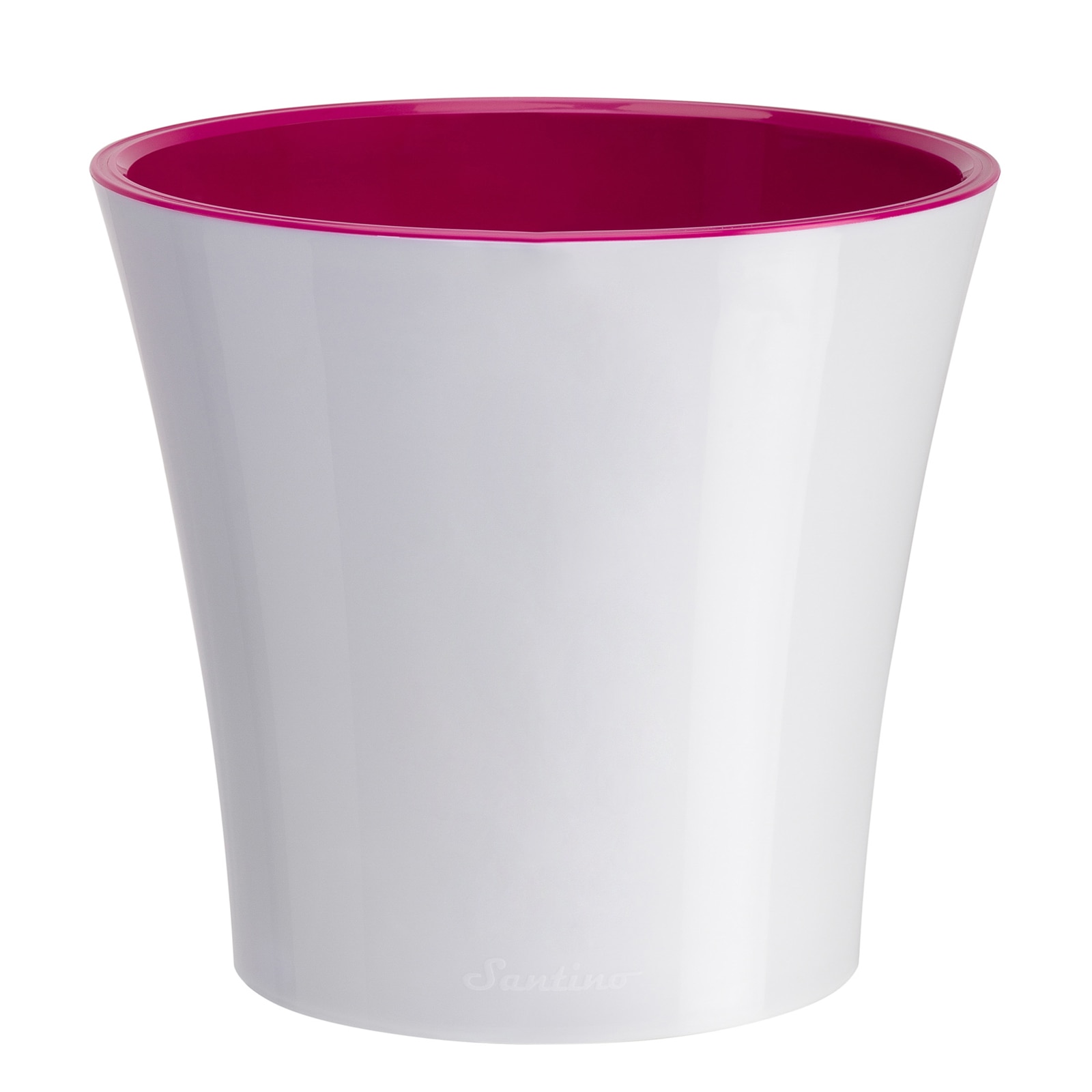 Ghiveci Arte 0.6L alb-liliac, cu sistem de auto-udare