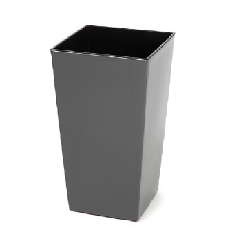 Ghiveci decorativ basic patrat inalt, 30x30x57cm, cu insert detasabil 15L, antracit glossy Ghiveci decorativ basic patrat inalt, 30x30x57cm, cu insert detasabil 15L, antracit glossy