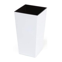 ghiveci decorativ basic patrat inalt 30x30x57cm cu insert detasabil 15l alb glossy imagen 53_1_
0