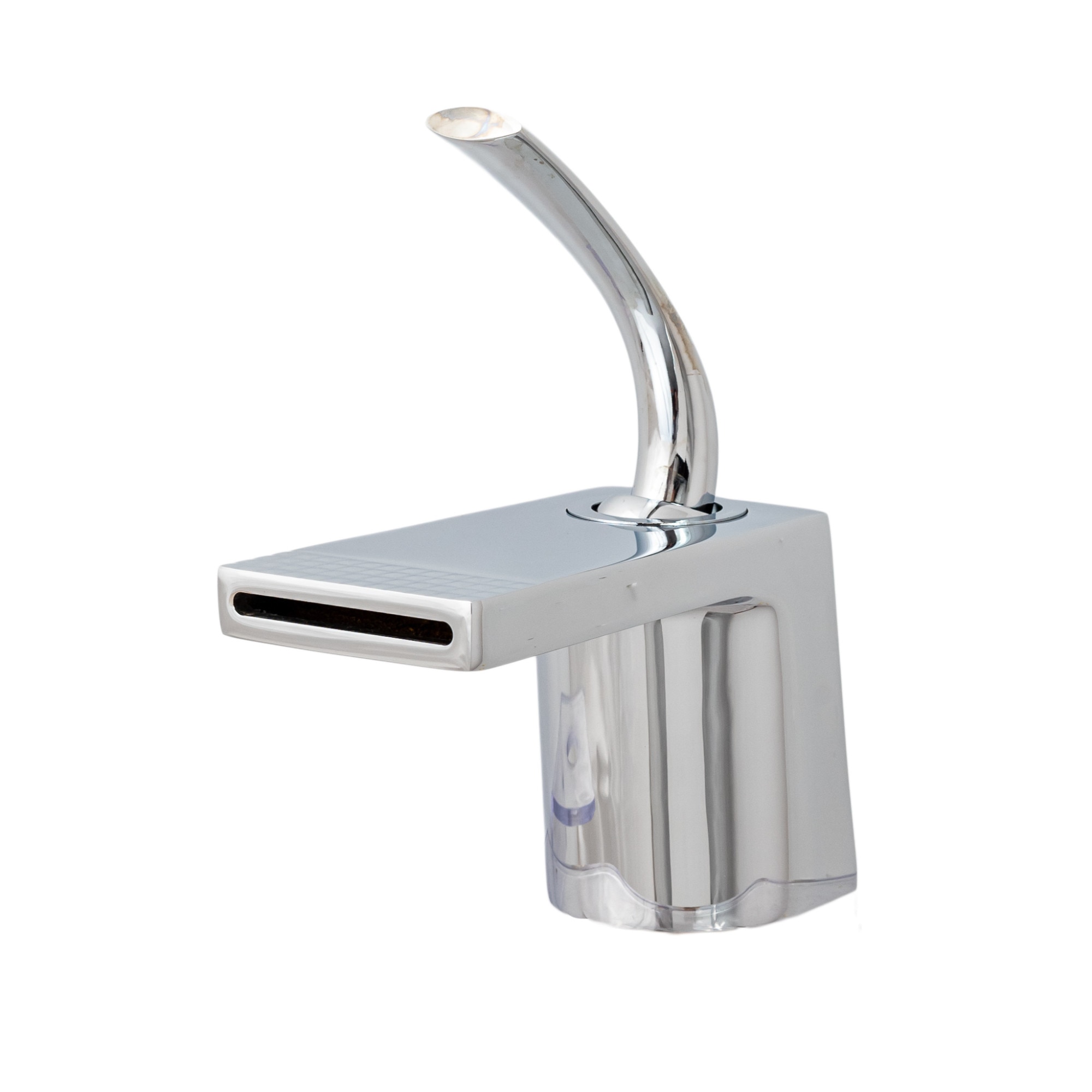 Baterie lavoar TRENDY S, tip cascada , montare chiuveta baie , crom lucios