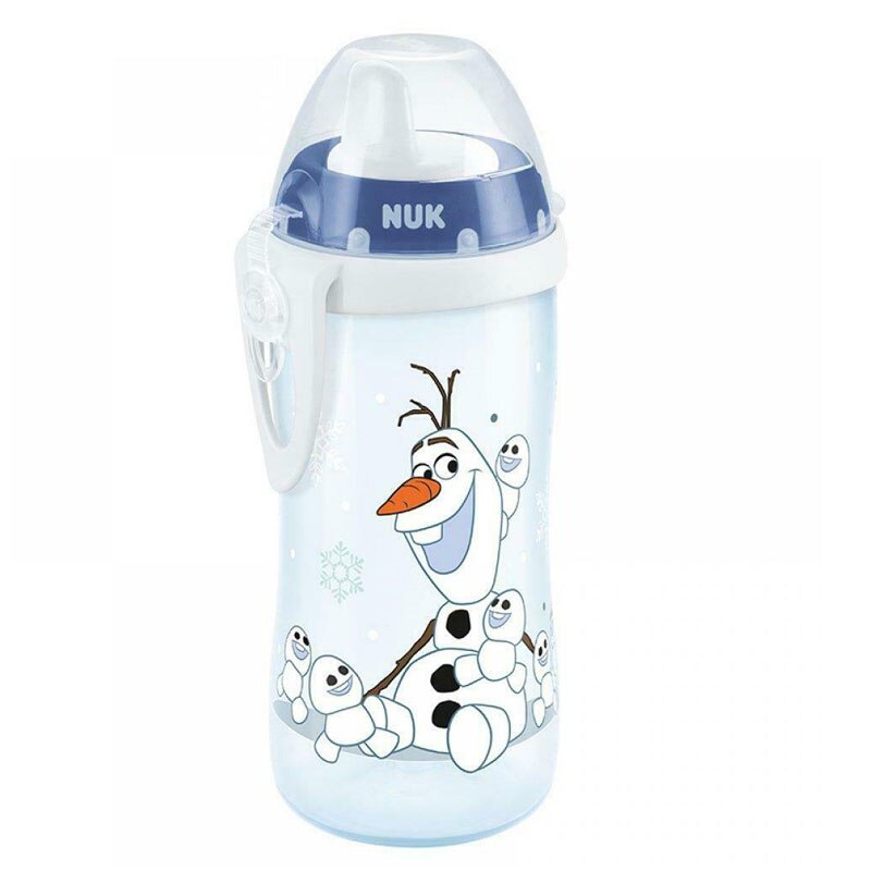 Biberon cu cioc tare 300 ml Nuk First Choice Kiddy Cup Frozen 751242, Transparent 12+ luni