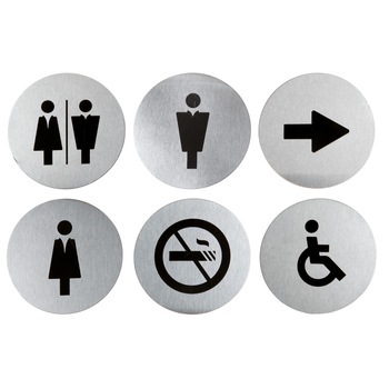 Set 6 semne din inox, Securit Set 6 semne din inox, Securit