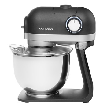Robot de bucatarie Concept RM7000, putere 1200W, corp de metal, 5 trepte de viteza, functia PULSE, angrenaje interne metalice, recipient de inox capacitate 5 litri, capac, carlig de framantare, vas 1.5 litri, masina de tocat carne, gri grafit Robot de bucatarie Concept RM7000, putere 1200W, corp de metal, 5 trepte de viteza, functia PULSE, angrenaje interne metalice, recipient de inox capacitate 5 litri, capac, carlig de framantare, vas 1.5 litri, masina de tocat carne, gri grafit