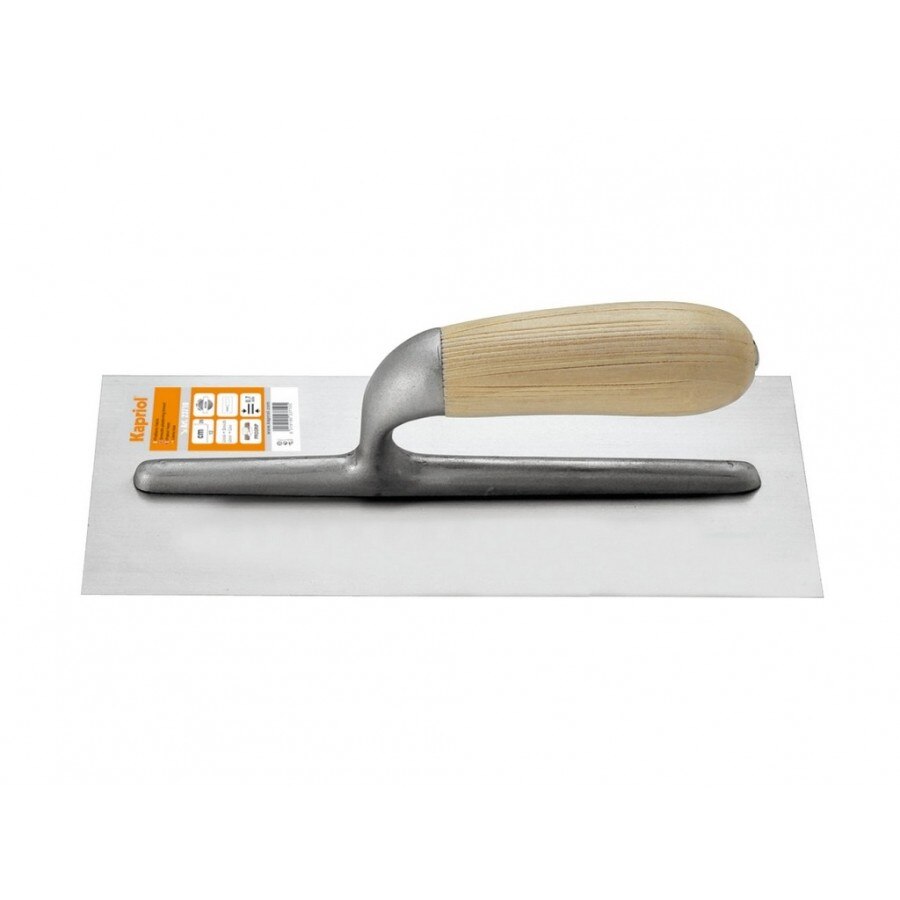 Gletiera neteda din inox cu maner din lemn, 12x28 cm, Kapriol