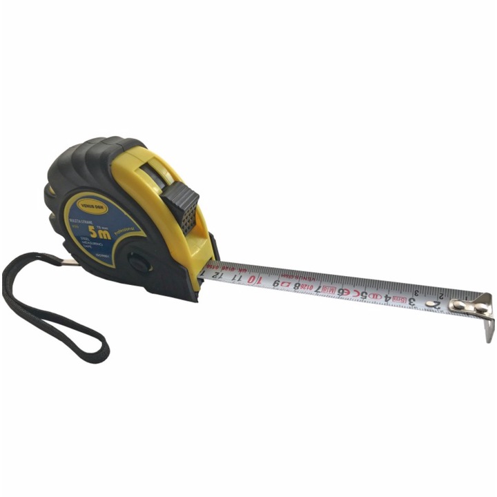 Ruleta, 3 frane, 5 m x 19 mm, clasa de precizie II