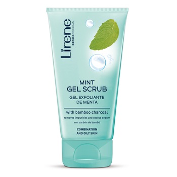 Gel facial exfoliant Lirene, cu extract de menta, 150ml Gel facial exfoliant Lirene, cu extract de menta, 150ml