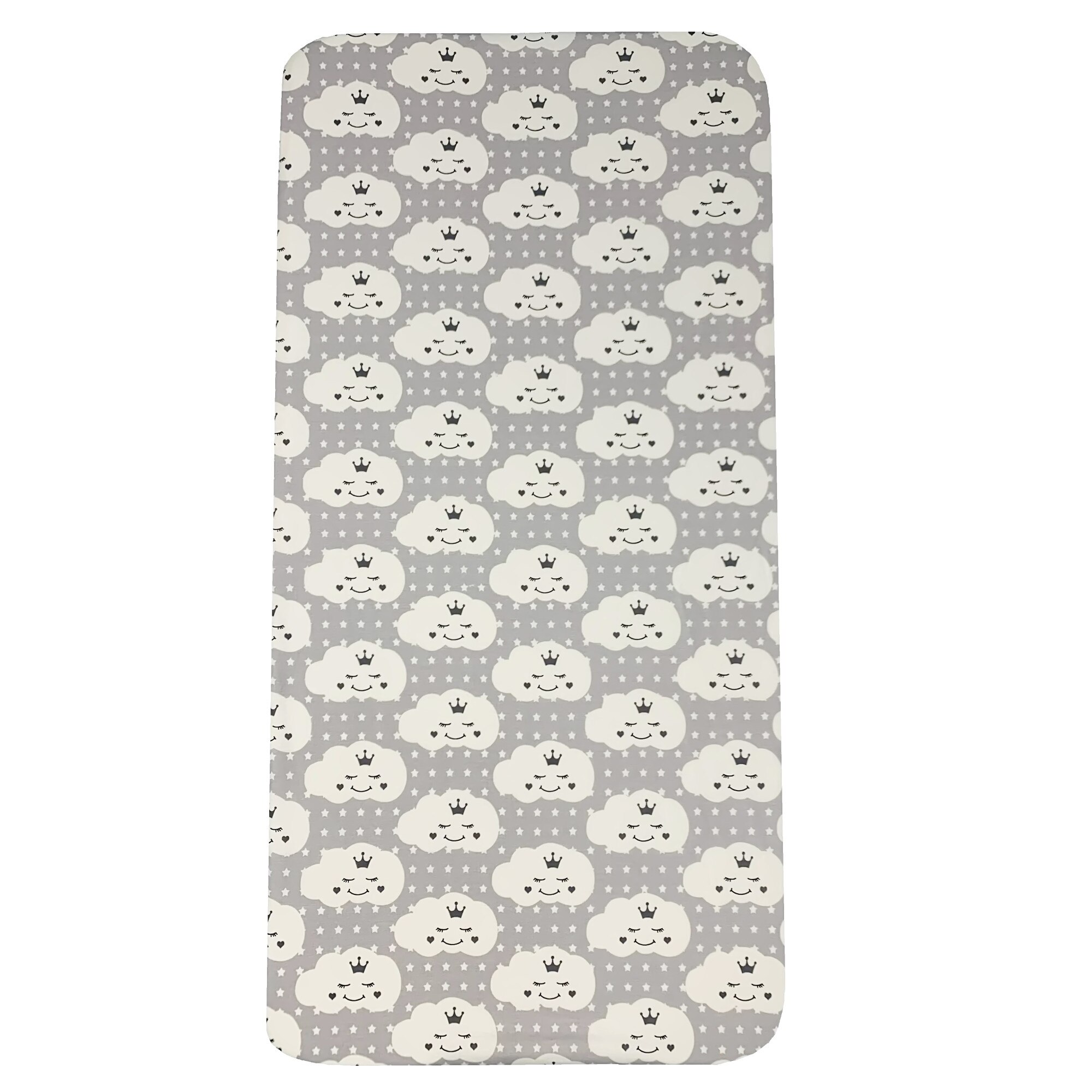 Cearsaf cu elastic roata pentru saltea 90x200 cm Deseda Norisori zambareti Gri