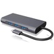 Хъб, USB 3.1 Тип-C DL-LINK WHV010, 10 в 1, 3 x USB 3.0, 1 USB Тип-C, 4K HDMI порт, 1080P VGA, RJ45 Gigabit Ethernet, SD TF карта, SD Audio