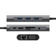 Хъб, USB 3.1 Тип-C DL-LINK WHV010, 10 в 1, 3 x USB 3.0, 1 USB Тип-C, 4K HDMI порт, 1080P VGA, RJ45 Gigabit Ethernet, SD TF карта, SD Audio