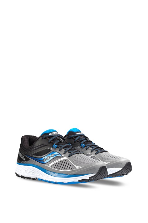 Saucony, Pantofi pentru alergare Guide 10, Gri/Negru/Albastru, 7.5