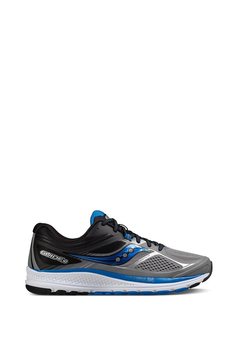 Saucony, Pantofi pentru alergare Guide 10, Gri/Negru/Albastru, 7.5