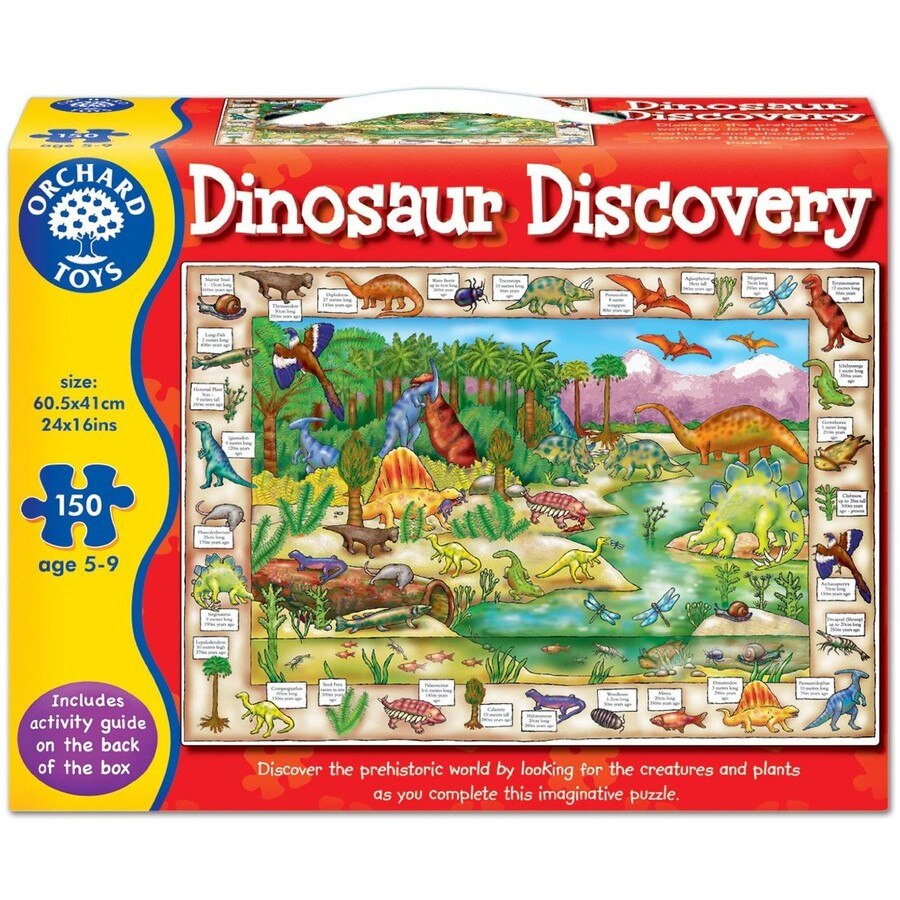 Puzzle in limba engleza - Lumea dinozaurilor 150 piese, Orchard Toys
