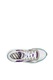 Saucony, Pantofi sport colorblock DXN Trainer Vintage, Alb/Violet/Albastru aquamarin, 10
