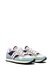 Saucony, Pantofi sport colorblock DXN Trainer Vintage, Alb/Violet/Albastru aquamarin, 10