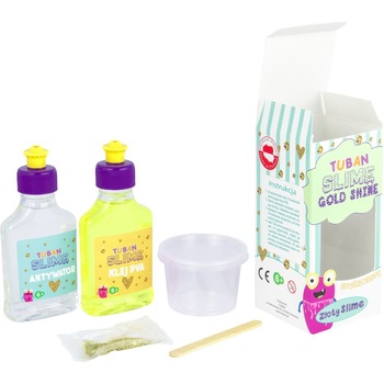 Slime Set DIY – Stralucire Aurie, Tuban Slime Set DIY – Stralucire Aurie, Tuban