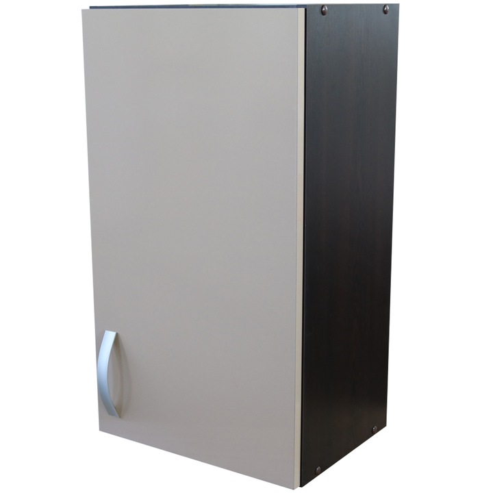 Corp suspendat cu 1 usa Zebra, Wenge/PAL Cappuccino Lucios, 40 x 72 x 31 cm