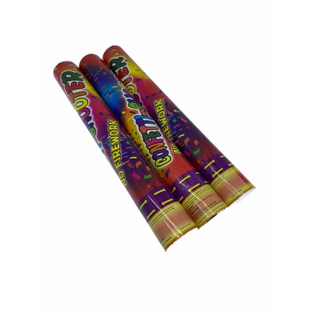 Set 3 tun confeti petrecere, 40 cm, Multicolor Set 3 tun confeti petrecere, 40 cm, Multicolor