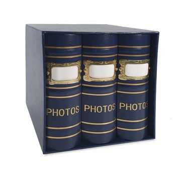 Set 3 albume foto Old Fashion, 300 poze 10x15, cutie, albastru Set 3 albume foto Old Fashion, 300 poze 10x15, cutie, albastru