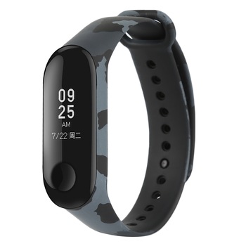 Bratara din silicon, pentru Xiaomi Mi Band 3 / 4, Negru Black Army Bratara din silicon, pentru Xiaomi Mi Band 3 / 4, Negru Black Army