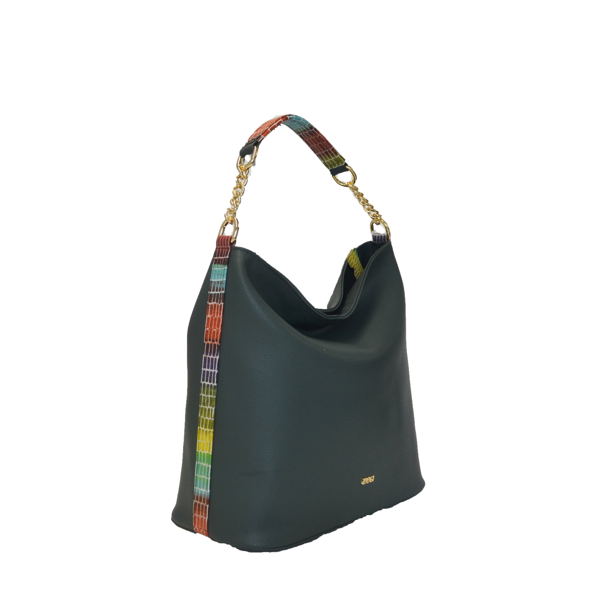 Geanta dama,Zea,piele naturala,verde,32x14x32
