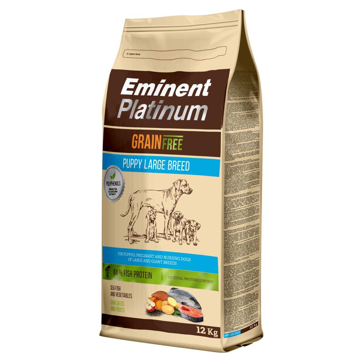 Hrana uscata Eminent Platinum, Puppy Large Breed, Grain Free, 2 kg