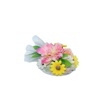 Agraf tip palarie ,model elegant cu flori,D&J Exclussive, Roz Agraf tip palarie ,model elegant cu flori,D&J Exclussive, Roz