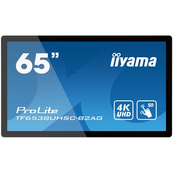 Monitor cu ecran tactil iiyama ProLite TF6538UHSC-B2AG, 65 Monitor cu ecran tactil iiyama ProLite TF6538UHSC-B2AG, 65