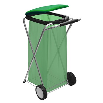 Suport pentru saci de gunoi “MOVE & UP 1”, cm 44 x 56 x 83-h, cu 2 roti si bara tractare cu maner ergonomic - anti-alunecare, deschidere cu buton, cu grila suport din metal, pentru saci de la 20 l la 130 l Suport pentru saci de gunoi “MOVE & UP 1”, cm 44 x 56 x 83-h, cu 2 roti si bara tractare cu maner ergonomic - anti-alunecare, deschidere cu buton, cu grila suport din metal, pentru saci de la 20 l la 130 l