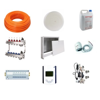 Set incalzire prin pardoseala cu apa Purmo cu teava de diametru 17x2 mm si grup reglare temperatura pentru 120 mp Set incalzire prin pardoseala cu apa Purmo cu teava de diametru 17x2 mm si grup reglare temperatura pentru 120 mp