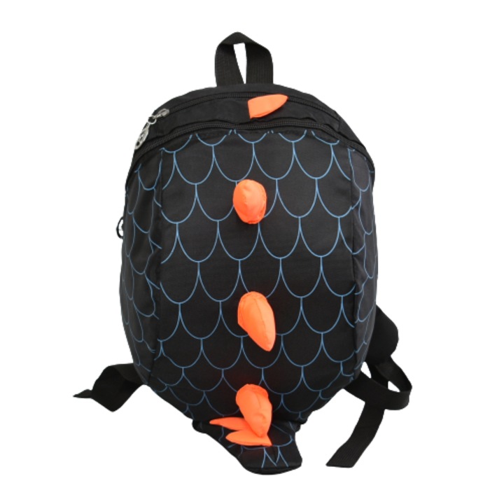 Rucsac copii neechipat, Textil, 20x28x10cm, Dragon, Multicolor