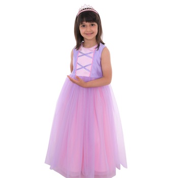 Rochita Rapunzel , Anastasia, tafta, bumbac, tulle, 92 cm, 2 ani Rochita Rapunzel , Anastasia, tafta, bumbac, tulle, 92 cm, 2 ani
