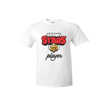 Tricou bumbac copii Brawl Stars, Alb Tricou bumbac copii Brawl Stars, Alb