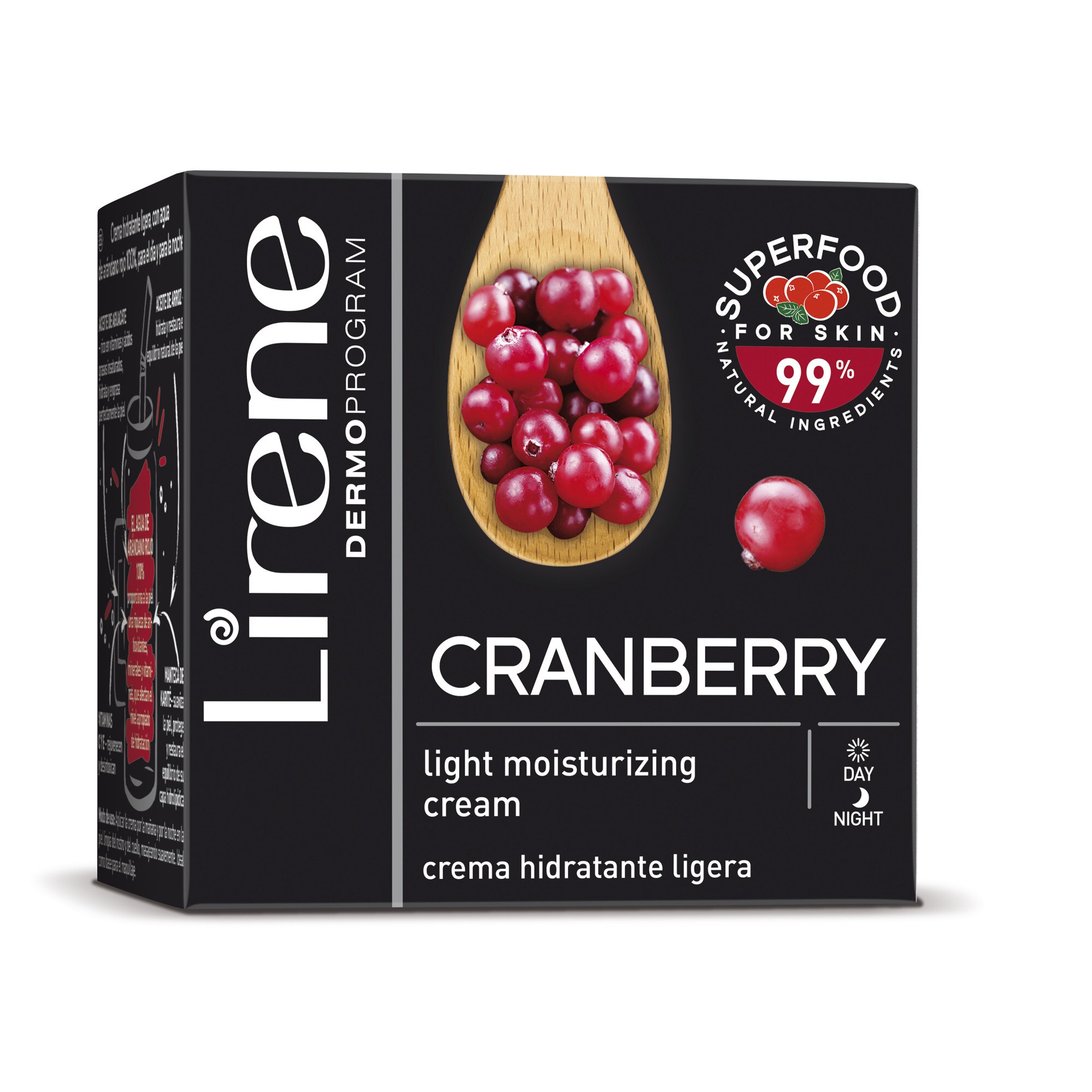 Crema pentru zi si noapte hidratanta SUPERFOOD, cu 100% apa de merisoare si 99% ingrediente naturale, 50ml