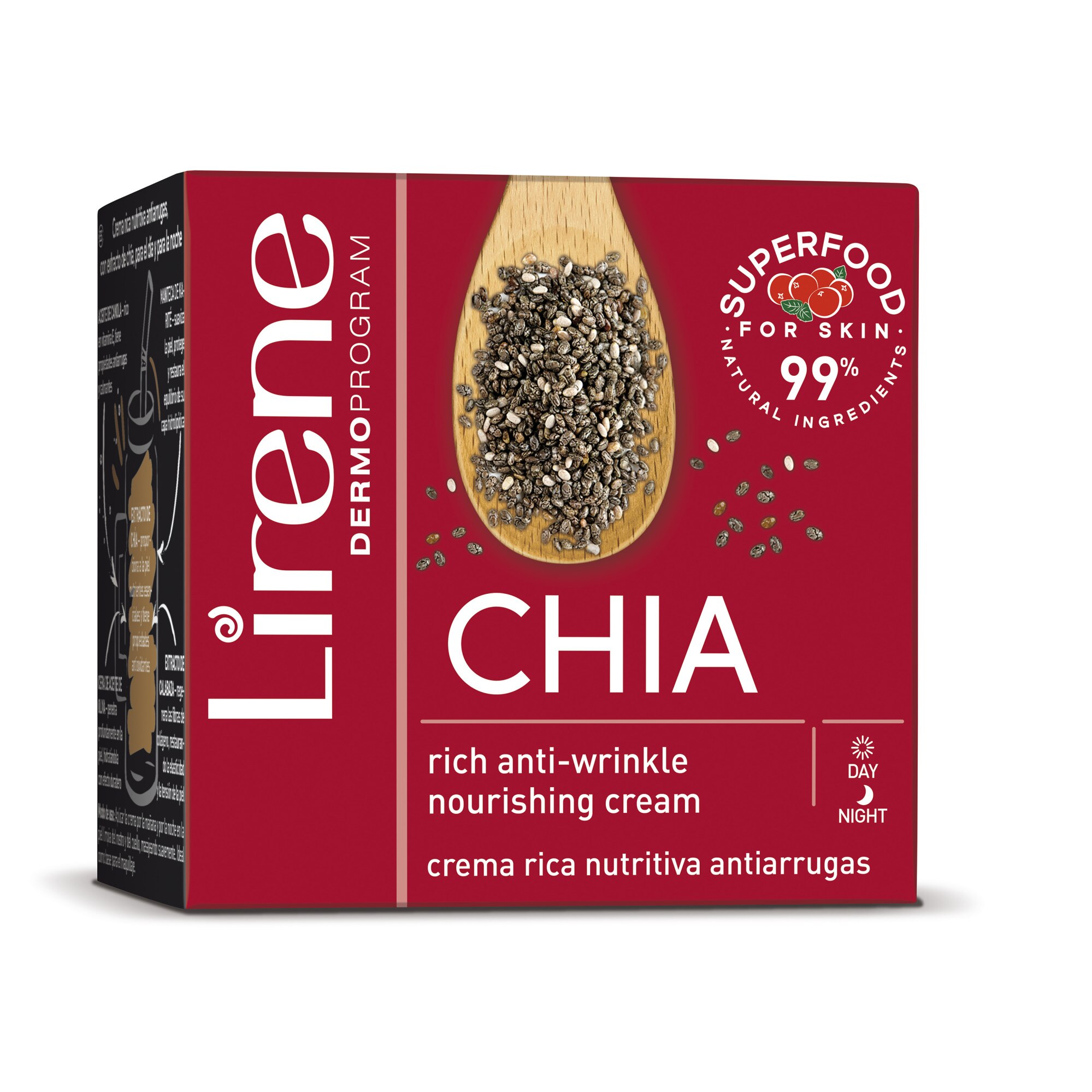 Crema pentru zi si noapte nutritiva SUPERFOOD, cu extract de chia, 99% ingrediente naturale, 50ml
