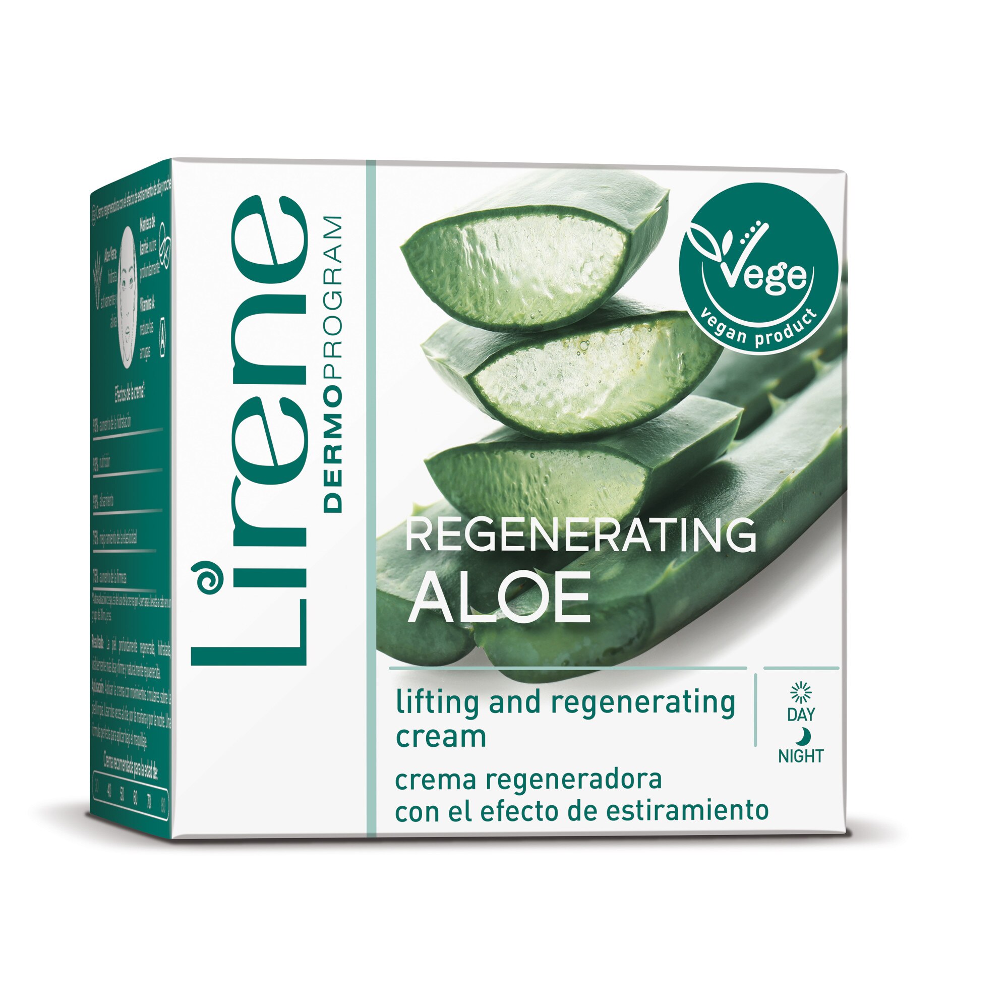 Crema regeneratoare LIRENE, cu efect de lifting si extract de aloe vera, pentru zi si noapte, 50ml