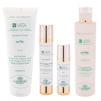 Set 4 produse pentru pielea uscata, deshidratata si lipsita de vitalitate 530ml, ser ultra hidratant30ml, lapte demachiant cu flori de portocal 200ml, masca cu busuioc indian 250ml si crema cu ginseng si jojoba 50ml, Lakshmi, produse bio-organice Set 4 produse pentru pielea uscata, deshidratata si lipsita de vitalitate 530ml, ser ultra hidratant30ml, lapte demachiant cu flori de portocal 200ml, masca cu busuioc indian 250ml si crema cu ginseng si jojoba 50ml, Lakshmi, produse bio-organice