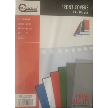 Coperta indosariere, A4, plastic transparent fumurii, 200 microni, 100 buc/set Coperta indosariere, A4, plastic transparent fumurii, 200 microni, 100 buc/set