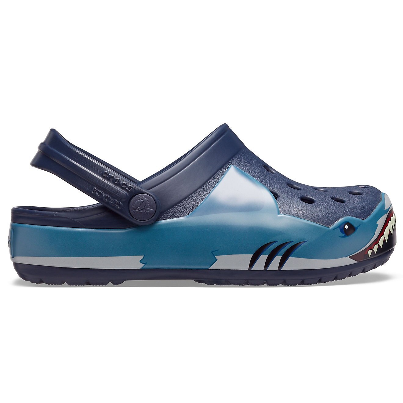 Papuci Crocs Fun Lab Shark Band, Bleumarin, 24/25