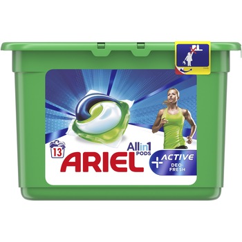 Detergent capsule Ariel All in One PODS Plus Active, 13 spalari Detergent capsule Ariel All in One PODS Plus Active, 13 spalari
